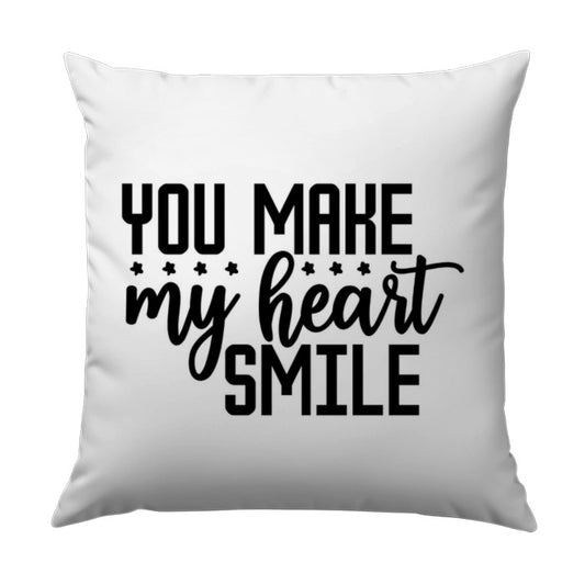 Heart Smile Pillow, Decorative Pillow, Love Quote Pillow, Home Decor Pillow, Throw Pillow, Gift Idea Pillow, Heart Pillow, Smile Pillow - Tawshia