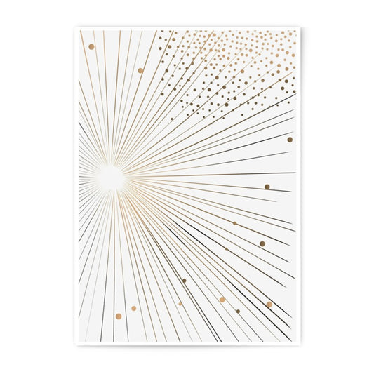 Abstract Burst Photographic Print, Minimalist Wall Art, Geometric Art Print, Modern Home Decor, Line Art, Dots Art - Tawshia