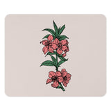 Peach Blossom Mouse Pad, Floral Mousepad, Botanical Computer Mat, Desk Accessories, Pink Flower Mouse Pad, Cute Mouse Pad - Tawshia