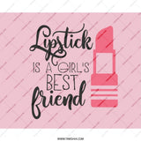 Lipstick Mouse Pad, Girl's Best Friend, Cute Pink Desk Decor, Makeup Lover Gift, Girly Office Accessories - Tawshia