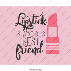 Lipstick Mouse Pad, Girl's Best Friend, Cute Pink Desk Decor, Makeup Lover Gift, Girly Office Accessories - Tawshia