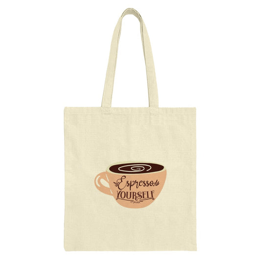 Espresso Yourself Tote Bag, Coffee Lover Gift, Funny Coffee Bag, Coffee Quote Tote Bag, Caffeine Addict, Coffee Lover, Cafe Tote - Tawshia