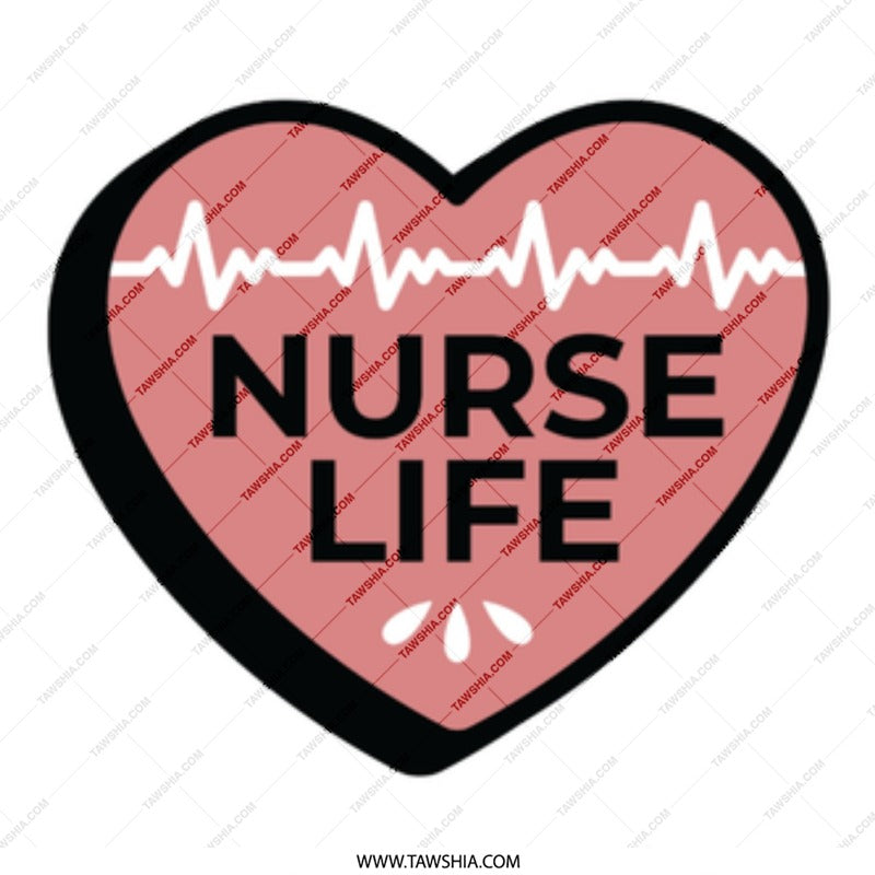 Heart Shaped Nurse Life Sticker trendy product