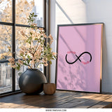 Forever Friends Wall Art, Infinity Symbol, Best Friend Gift, Friendship Decor, Sisterhood Print, Home Decor, Trendy Art, Minimalist Wall Art - Tawshia