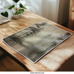 Misty Forest Photographic Prints, Atmospheric Art, Nature Wall Decor, Landscape Photography, Serene Prints, Tranquil Scene - Tawshia