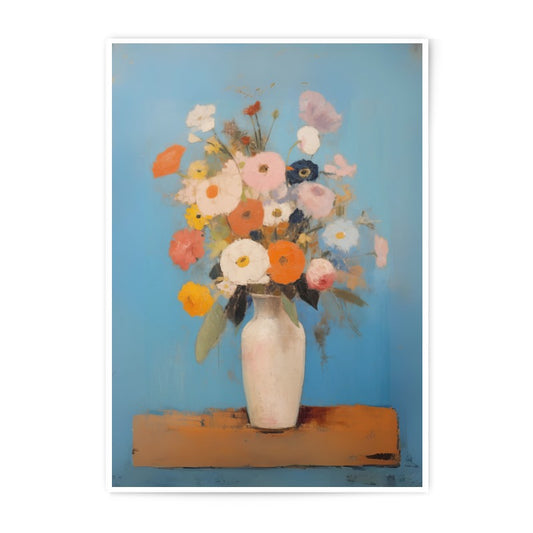 Floral Photographic Print, Flower Bouquet Art, Vase of Flowers Decor, Still Life Photography, Colorful Floral Arrangement, Home Decor Art - Tawshia