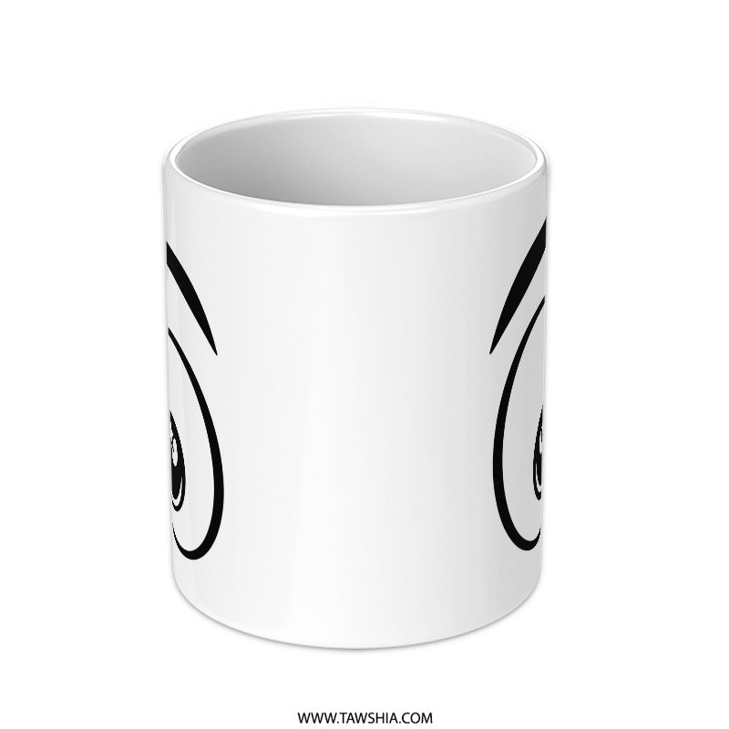 Googly Eyes Mug, Funny Cartoon Mug, Cute Eye Mug, Novelty Coffee Mug, Gift for Her, Gift for Him, Unique Mug, Quirky Mug, Humor Mug - Tawshia