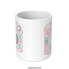 Cute Camera Mug, Kawaii Style Photo Mug, Pastel Aesthetic Mug, Photography Lover Gift, Trendy Mug, Unique Mug Gift, Coffee Cup, Tea Cup - Tawshia