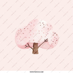 Pink Cherry Blossom Tree Pocket Mirror, Floral Makeup Mirror, Botanical Compact Mirror, Cute Pocket Mirror, Spring Gift, Portable Mirror - Tawshia