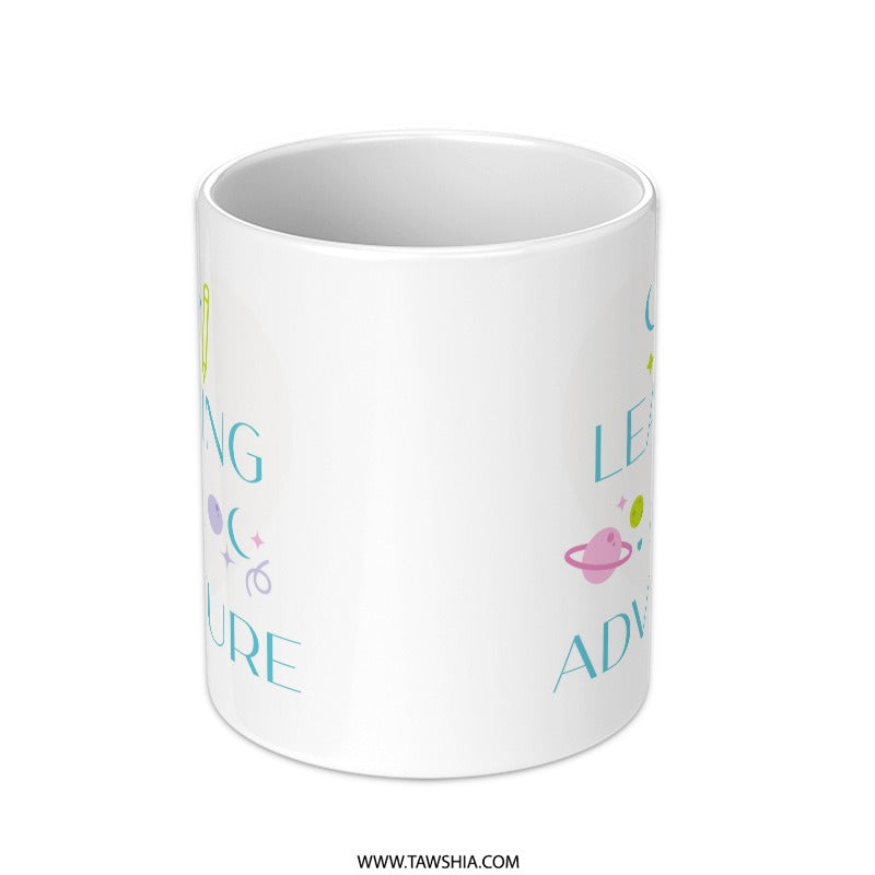 Learning Adventure Mug, Educational Gift, Teacher Appreciation, Book Lover Gift, Inspirational Coffee Cup, Student Gift Idea - Tawshia