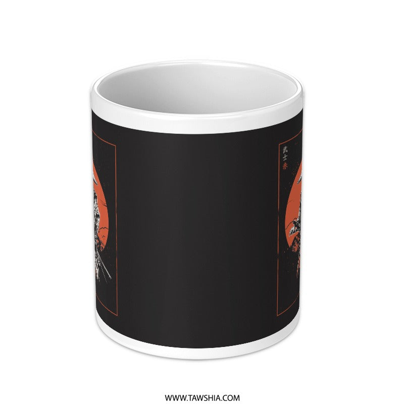 Samurai Artwork Red and Black Design Mug product type