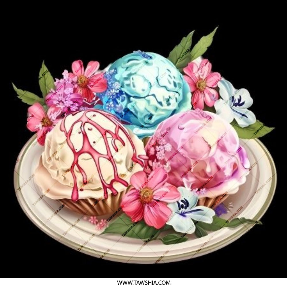 Ice Cream Scoop Pinback Button, Floral Dessert Badge, Summer Treat Accessory, Cute Foodie Gift, Colorful Sweet Button, Ice Cream Lover Pin - Tawshia