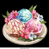 Ice Cream Scoop Pinback Button, Floral Dessert Badge, Summer Treat Accessory, Cute Foodie Gift, Colorful Sweet Button, Ice Cream Lover Pin - Tawshia