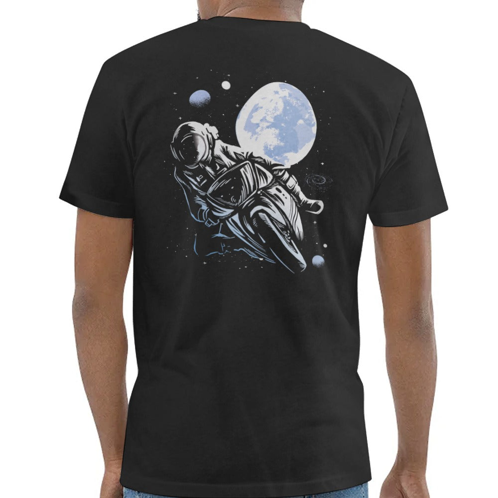 Moonlit Motorcycle Rider Graphic T-Shirt product type