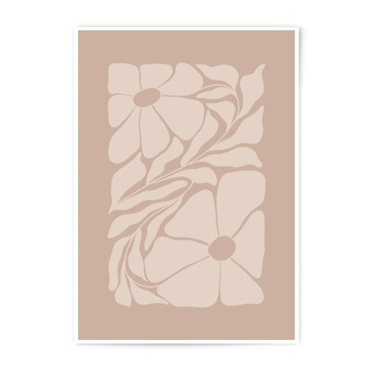 Floral Photographic Print, Abstract Flower Art, Modern Wall Decor, Botanical Art Print, Beige Floral Print, Minimalist Art, Home Decor - Tawshia