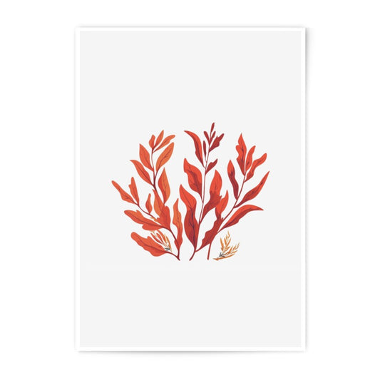 Botanical Photographic Print, Orange Leaves Art, Minimalist Wall Decor, Modern Home Art, Nature Inspired, Fall Decor, Simple Art Print - Tawshia