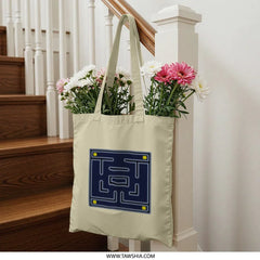 Maze Tote Bag, Geometric Tote, Puzzle Design Bag, Novelty Gift Bag, Unique Tote Bag, Stylish Carryall, Cool Design Tote, Fun Tote Bag - Tawshia