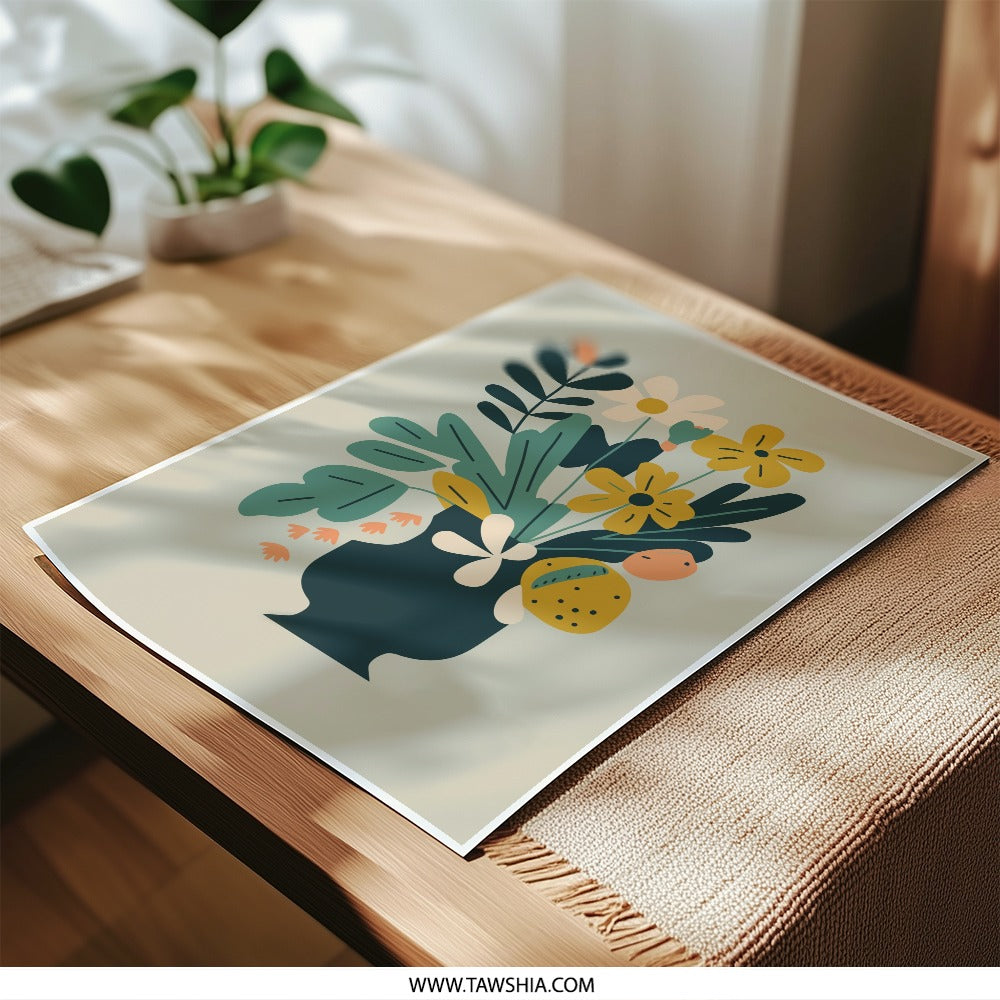 Floral Photographic Print, Flower Bouquet Print, Botanical Art Print, Home Decor, Minimalist Art, Stylish Art, Modern Art - Tawshia