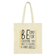 Be Kind Tote Bag, Inspirational Quote Bag, Positive Message Tote, Everyday Carryall, Motivational Gift, Trendy Canvas Bag - Tawshia