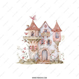 Fairy Tale Castle Pillow, Fantasy Home Decor, Cute House Pillow, Whimsical Design, Kids Room Pillow, Decorative Pillow, Throw Pillow - Tawshia