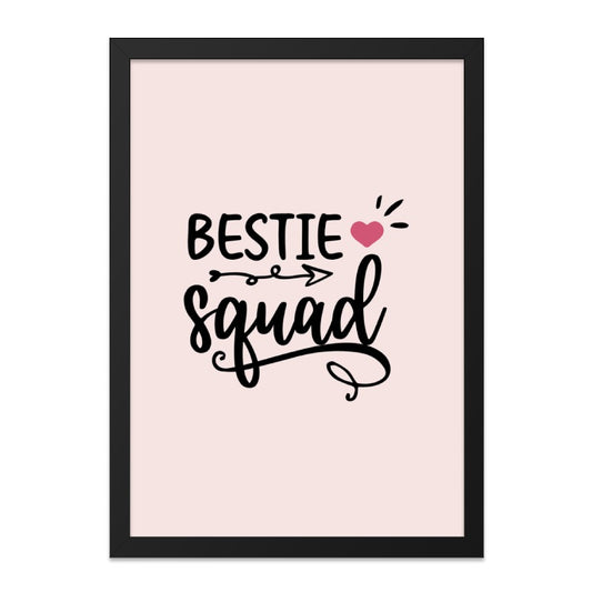 Bestie Squad Wall Art, Friendship Decor, Cute Home Decor, Gift For Best Friend, Girl Room Art, Squad Goals Art, Trendy Wall Hanging - Tawshia