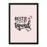 Bestie Squad Wall Art, Friendship Decor, Cute Home Decor, Gift For Best Friend, Girl Room Art, Squad Goals Art, Trendy Wall Hanging - Tawshia