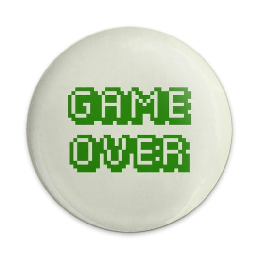 Game Over Pinback Button, 8 Bit Gaming, Gamer Gift, Retro Video Game Button, Party Favor, Gaming Event, Funny Pinback Button - Tawshia