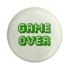 Game Over Pinback Button, 8 Bit Gaming, Gamer Gift, Retro Video Game Button, Party Favor, Gaming Event, Funny Pinback Button - Tawshia