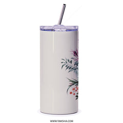 Floral Tumbler, Flower Bouquet Tumbler, Watercolor Style Tumbler, Floral Gift Idea, Colorful Flower Art Tumbler - Tawshia