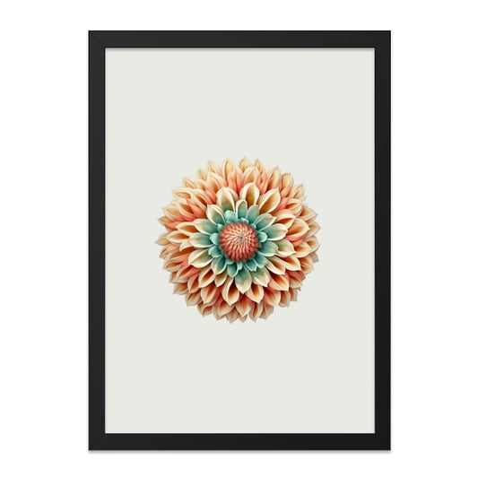 Dahlia Wall Art, Floral Wall Decor, Colorful Flower Art, Botanical Print, Modern Wall Art, Living Room Decor - Tawshia