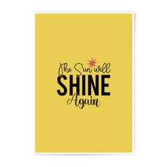 Inspirational Photographic Prints, Sun Will Shine Again Art, Motivational Wall Decor, Positive Affirmation Print, Uplifting Quote - Tawshia