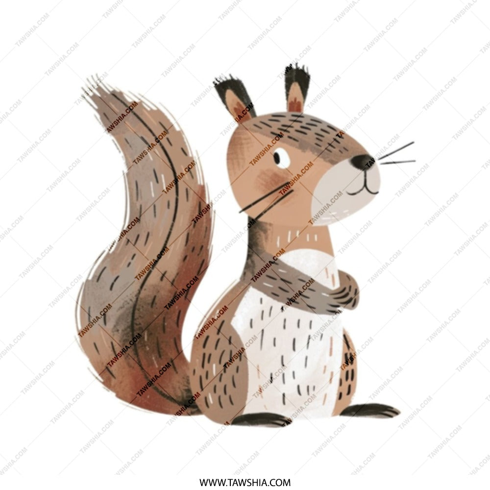 Squirrel Tote Bag, Cute Animal Bag, Forest Creature Gift, Nature Lover Handbag, Unique Design Tote, Everyday Tote, Book Bag, Shopping Bag - Tawshia
