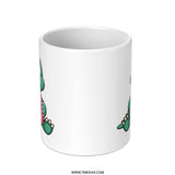Cute Dinosaur Mug, Donut Lover, Funny Animal Mug, Coffee Mug, Gift Mug, Cartoon Mug, Novelty Mug, Tea Cup, Ceramic Mug - Tawshia