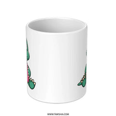 Cute Dinosaur Mug, Donut Lover, Funny Animal Mug, Coffee Mug, Gift Mug, Cartoon Mug, Novelty Mug, Tea Cup, Ceramic Mug - Tawshia