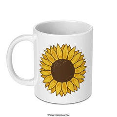 Sunflower Mug, Floral Mug, Cute Mug, Summer Mug, Happy Mug, Gift Mug, Flower Mug, Botanical Mug, Tea Mug, Coffee Mug - Tawshia