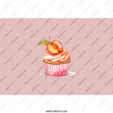Peach Cupcake Tumbler, Watercolor Tumbler, Peach Lover Gift, Dessert Tumbler, Foodie Gift, Cute Tumbler, Travel Mug, Stainless Steel Tumbler - Tawshia