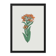 Orange Lily Wall Art, Floral Print, Botanical Illustration, Minimalist Decor, Modern Home Decor, Flower Wall Hanging (131 characters) - Tawshia