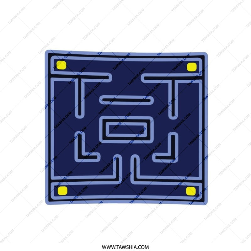 Maze Pillow, Modern Abstract Pillow, Geometric Pillow, Decorative Pillow, Home Decor, Square Pillow, Navy Blue Pillow - Tawshia