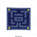 Maze Pillow, Modern Abstract Pillow, Geometric Pillow, Decorative Pillow, Home Decor, Square Pillow, Navy Blue Pillow - Tawshia