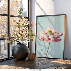 Pink Lotus Wall Art, Floral Print, Botanical Decor, Flower Art Print, Nature Inspired Wall Decor, Elegant Home Decor, Gift Idea - Tawshia