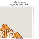 Mushroom Photographic Prints, Fungi Wall Art, Botanical Decor, Retro Aesthetic, Home Decor, Kitchen Prints, Nature Art Prints - Tawshia