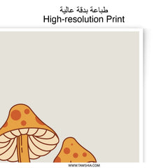 Mushroom Photographic Prints, Fungi Wall Art, Botanical Decor, Retro Aesthetic, Home Decor, Kitchen Prints, Nature Art Prints - Tawshia