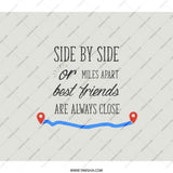 Best Friends Backpack, Long Distance Friendship Gift, Friendship Backpack, Side By Side Or Miles Apart Best Friends, Travel Backpack - Tawshia
