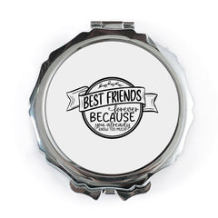 Best Friends Pocket Mirror, Friendship Gift, Funny Quote, Pocket Mirror for Bestie, Gift for Her, Cute Pocket Mirror - Tawshia