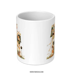 Whimsical House Mug, Patchwork Building Art, Cute Home Design Coffee Mug, Unique Architecture Lover Gift, Cozy Drinkware, Quirky Mug Present - Tawshia