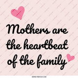 Mothers Heartbeat Family Pinback Button, Mom Appreciation Gift, Mother's Day Pin, Heart Pin, Mother Quote Button, Gift for Mom - Tawshia