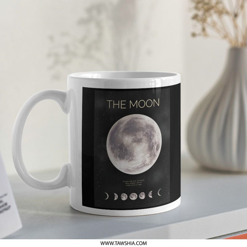 The Moon Phases Print Design Ceramic Coffee Mug product