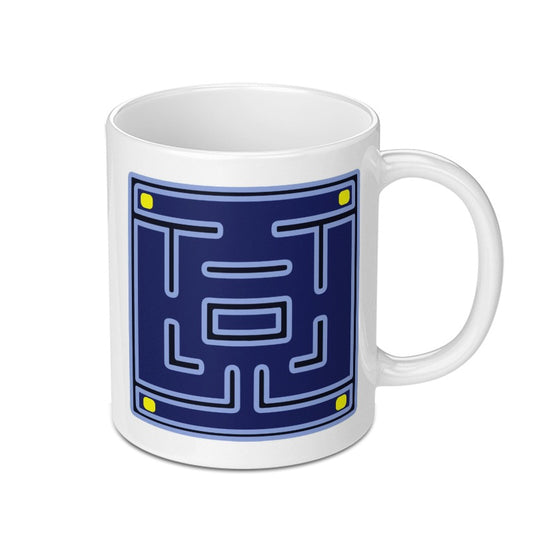 Maze Design Mug, Abstract Art Mug, Unique Graphic Mug, Modern Art Mug, Trendy Cup - Tawshia
