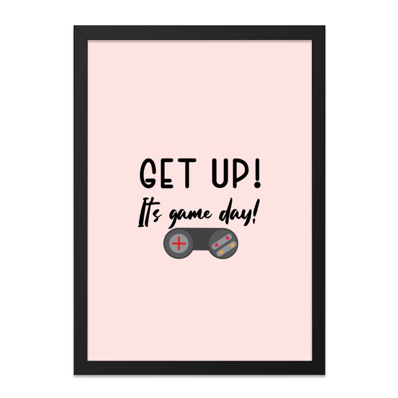 Game Day Wall Art, Get Up Gamer Print, Video Game Room Decor, Kids Playroom Art, Gift for Gamers, Boys Bedroom Wall Decor - Tawshia