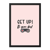 Game Day Wall Art, Get Up Gamer Print, Video Game Room Decor, Kids Playroom Art, Gift for Gamers, Boys Bedroom Wall Decor - Tawshia